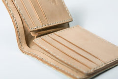 White Handmade Leather Bifold Mens Snakeskin billfold Wallet Bifold Small Wallet For Men
