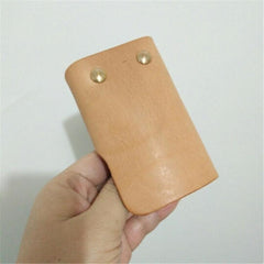 [On Sale] Handmade Mens Leather Biker Key Wallet Cool Small Key Wallet Key Holder - imessengerbags