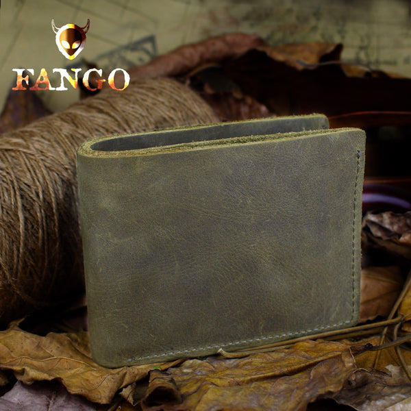 Handmade Leather Mens Cool Slim Leather Wallet Men billfold Wallets Bifold for Men - imessengerbags