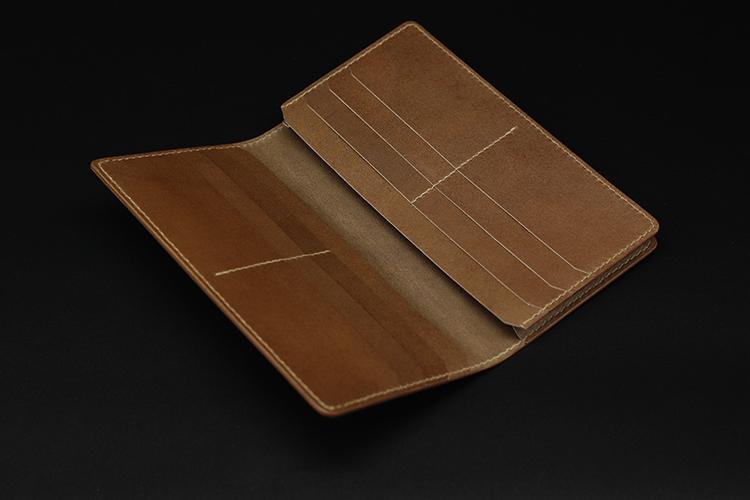 Handmade Leather Tooled Xiuhpohualli Calendar Mens Long Wallet Cool Leather Wallet Clutch Wallet for Men - imessengerbags