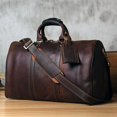Leather Mens Cool Large Weekender Bag Travel Bag for Men