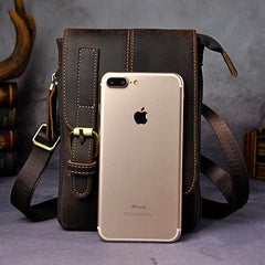 Leather Belt Pouch Mens Small Cases Waist Bag Hip Pack Belt Bag Fanny Pack Bumbag for Men