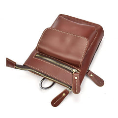 Leather Belt Pouch Mens Cases Waist Bag Hip Pack Belt Bag Fanny Pack Bumbag for Men - imessengerbags
