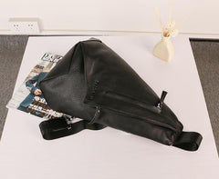 Leather Mens Sling Bag Sling Shoulder Bag Sling Backpack for men - imessengerbags