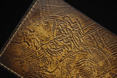 Handmade Leather Tooled Transformers Megatron Mens billfold Wallet Cool Leather Wallet Slim Wallet for Men - imessengerbags