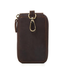 Handmade Leather Mens Cool Key Wallet Car Key Holder Case Card Wallet for Men - imessengerbags