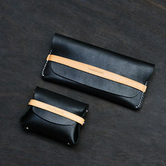 Cool Stylish Leather Mens Wallet Small Coin Wallet Card Holder Long Wallet for Men