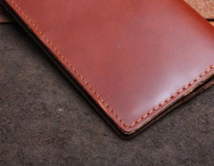 Handmade Leather Mens Cool Long Leather Wallet Clutch Wristlet Wallet for Men - imessengerbags