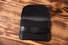 Handmade Mens Cool billfold Leather Wallet Men Small Card Slim Wallets Bifold for Men - imessengerbags