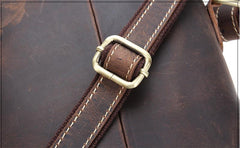Handmade Leather Mens Cool Small Messenger Bag iPad Bag Chest Bag Bike Bag Cycling Bag for men - imessengerbags