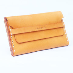 Handmade Wooden Leather Mens Cigarette Case Cool Beige Custom Cigarette Holder for Men - imessengerbags