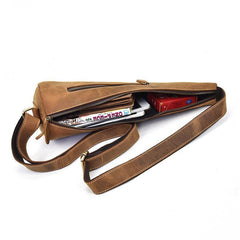 Cool Leather Sling Bag for Men Vintage Chest Bag Crossbody Sling Bags For Men - imessengerbags