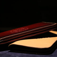 Handmade Leather Mens Cool Travel Long Wallet Card Slim Clutch Wallets for Men - imessengerbags