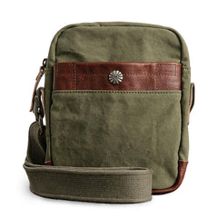 Canvas Leather Mens Cool Messenger Bag Sling Bag Chest Bag Bike Bag Cycling Bag for men - imessengerbags