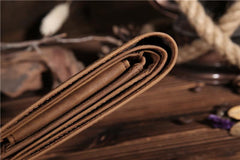 Handmade Leather Mens Cool Slim Leather Wallet Card Wallet Holders Men Small Wallets Bifold for Men - imessengerbags