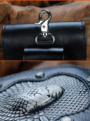 Cool Leather Mens Snake Biker Belt Pouch Waist Bag Drop Leg Bag for Men - imessengerbags