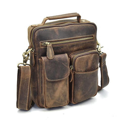 Genuine Leather Mens Cool Messenger Bag Work Bag Satchel Bag Briefcase Bag for men - imessengerbags