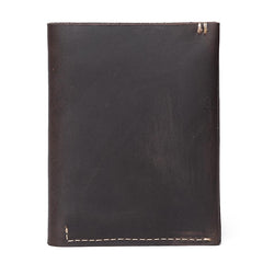 Handmade Leather Mens Cool Slim Leather Wallet Men Small Wallets Bifold for Men - imessengerbags