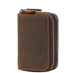 Handmade Leather Mens Cool Key Wallet Car Key Holder Case Slim Card Coin Wallet for Men - imessengerbags