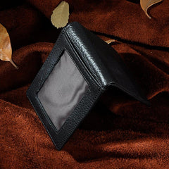 Handmade Leather Mens Cool Slim Leather Wallet Card Wallet Holders Men Small Wallets Bifold for Men - imessengerbags
