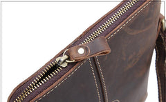 Handmade Leather Mens Cool Small Messenger Bag iPad Bag Chest Bag Bike Bag Cycling Bag for men - imessengerbags