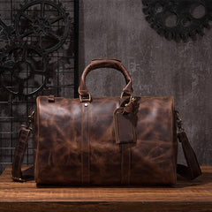 Cool Leather Mens Weekender Bags Vintage Travel Bags Duffle Bag for Men - imessengerbags
