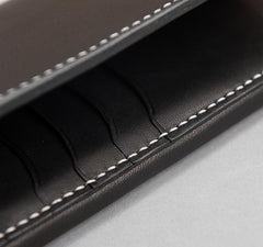 Handmade Leather Mens Clutch Wallet Cool Leather Wallet Long Phone Wallets for Men - imessengerbags