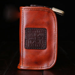 Genuine Leather Mens Cool Key Wallet Car Key Holder Car Key Case for Camel Men - imessengerbags