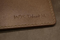 Handmade Leather Tooled Death Metal Mens billfold Wallet Cool Leather Wallet Slim Wallet for Men - imessengerbags