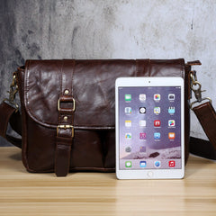 Genuine Leather Mens Cool Messenger Bag Chest Bag Bike Bag Cycling Bag for men - imessengerbags