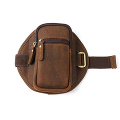 Handmade Leather Mens Running Armband for Cell Phones Sleeve Pouch Arm Case - imessengerbags