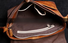 Genuine Leather Mens Cool Messenger Bag Briefcase Chest Bag Bike Bag Cycling Bag for men