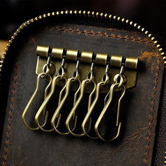 Handmade Leather Mens Cool Key Wallet Car Key Holder Case Card Wallet for Men - imessengerbags