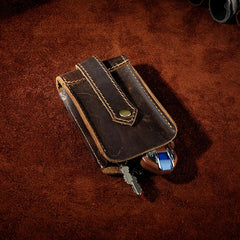Handmade Leather Mens Cool Key Wallet Car Key Holder Key Case for Men - imessengerbags
