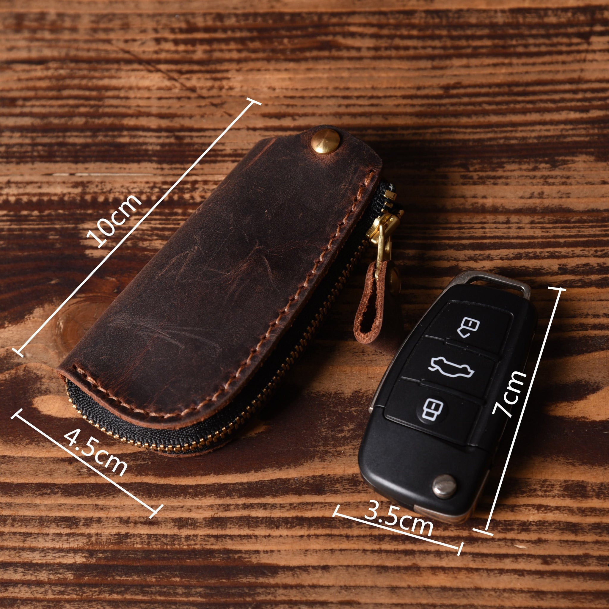 Handmade Leather Mens Cool Car Key Wallet Car Key Holder Car Key Case for Men - imessengerbags