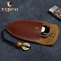Handmade Leather Floral Mens Cool Car Key Wallet Coin Wallet Pouch Car KeyChain for Men - imessengerbags