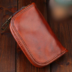 Genuine Leather Mens Cool Key Wallet Car Key Holder Car Key Case for Camel Men - imessengerbags