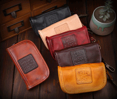 Genuine Leather Mens Cool Key Wallet Car Key Holder Car Key Case for Camel Men - imessengerbags