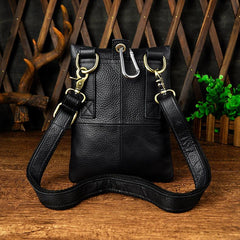 Leather Belt Pouch Mens Small Cases Waist Bag Hip Pack Belt Bag Fanny Pack Bumbag for Men - imessengerbags