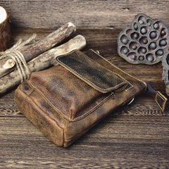 Leather Belt Pouch Mens Cases Waist Bag Hip Pack Belt Bag Fanny Pack Bumbag for Men - imessengerbags