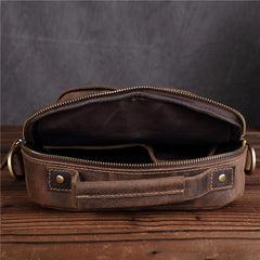 Genuine Leather Mens Cool Messenger Bag Work Bag Satchel Bag Briefcase Bag for men - imessengerbags