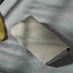 Handmade Leather Mens Clutch Wallet Cool Leather Wallet Long Phone Wallets for Men