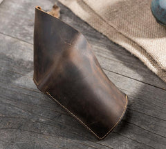 Handmade Leather Mens Cool Slim Leather Wallet Men Small Wallets Bifold for Men - imessengerbags