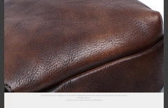 Handmade Genuine Leather Mens Cool Chest Bag Sling Bag Crossbody Bag Travel Bag Hiking Bag for men - imessengerbags