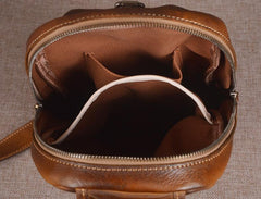 Leather Mens Sling Bag Sling Shoulder Bag Sling Backpack for men - imessengerbags