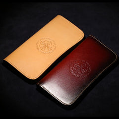 Handmade Leather Mens Cool Travel Long Wallet Card Slim Clutch Wallets for Men - imessengerbags