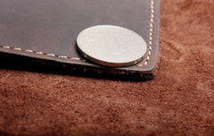 Handmade Leather Mens Wallet Cool Long Leather Wallet Clutch Wristlet Wallet for Men - imessengerbags