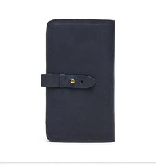 Handmade Leather Mens Travel Wallet Passport Leather Wallet Short Slim Wallets for Men