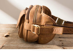 Leather Mens FANNY PACK MENS WAIST BAG HIP PACK BELT BAG FOR MEN - imessengerbags
