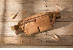 Leather Mens FANNY PACK MENS WAIST BAG HIP PACK BELT BAG FOR MEN - imessengerbags